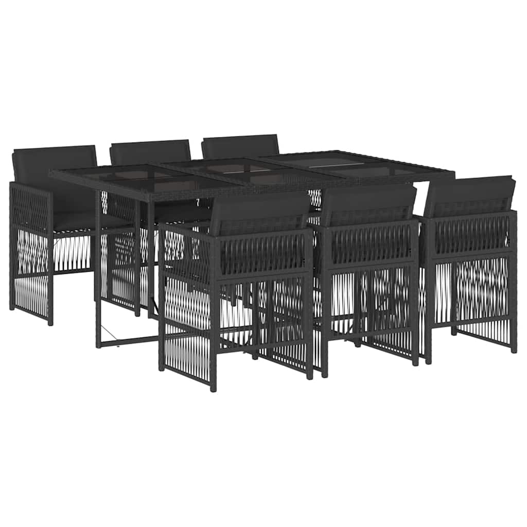 Garden Dining Set Black Vidaxl
