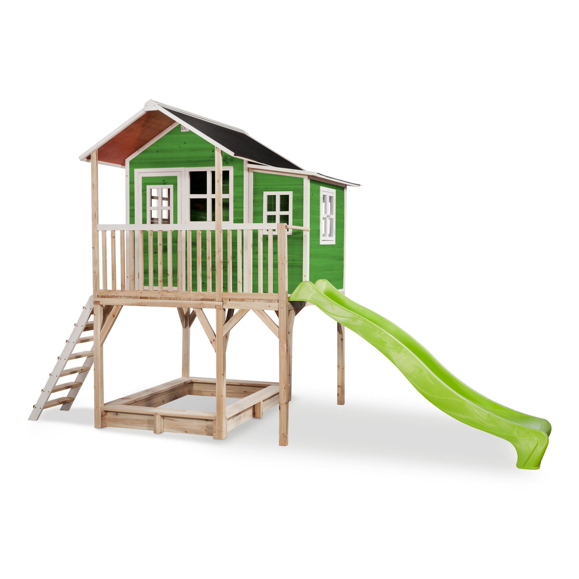 EXIT Toys Spielturm »Loft Spielhäuser«, BxHxT: 190 x 269 x 444 cm, grün - Image 3