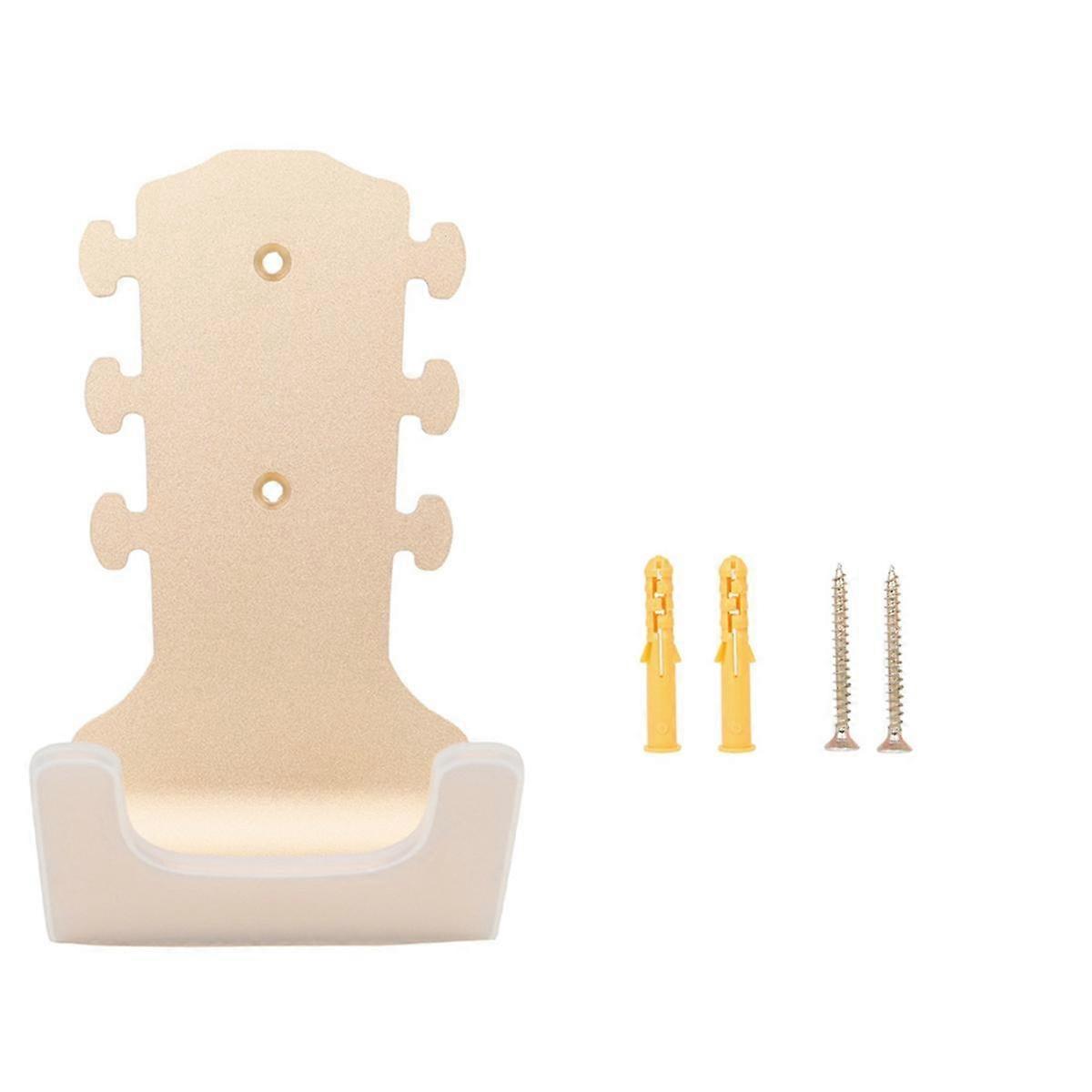 Crochet mural pour guitare et ukulélé, métal doré, coussinets silicone, 1 kit