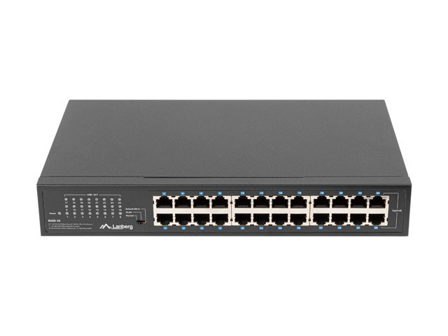 Lanberg RSGE-24 Netzwerk-Switch Unmanaged Gigabit Ethernet (10/100/1000) 1U (24 Ports), Netzwerk Switch, Schwarz - Bild 10