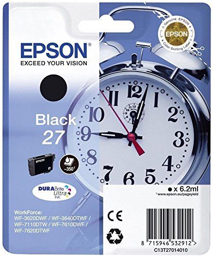 Epson Schwarz Druckerpatrone, Ink/27 Alarm Clock Bk Sec (Bk) - Bild 2