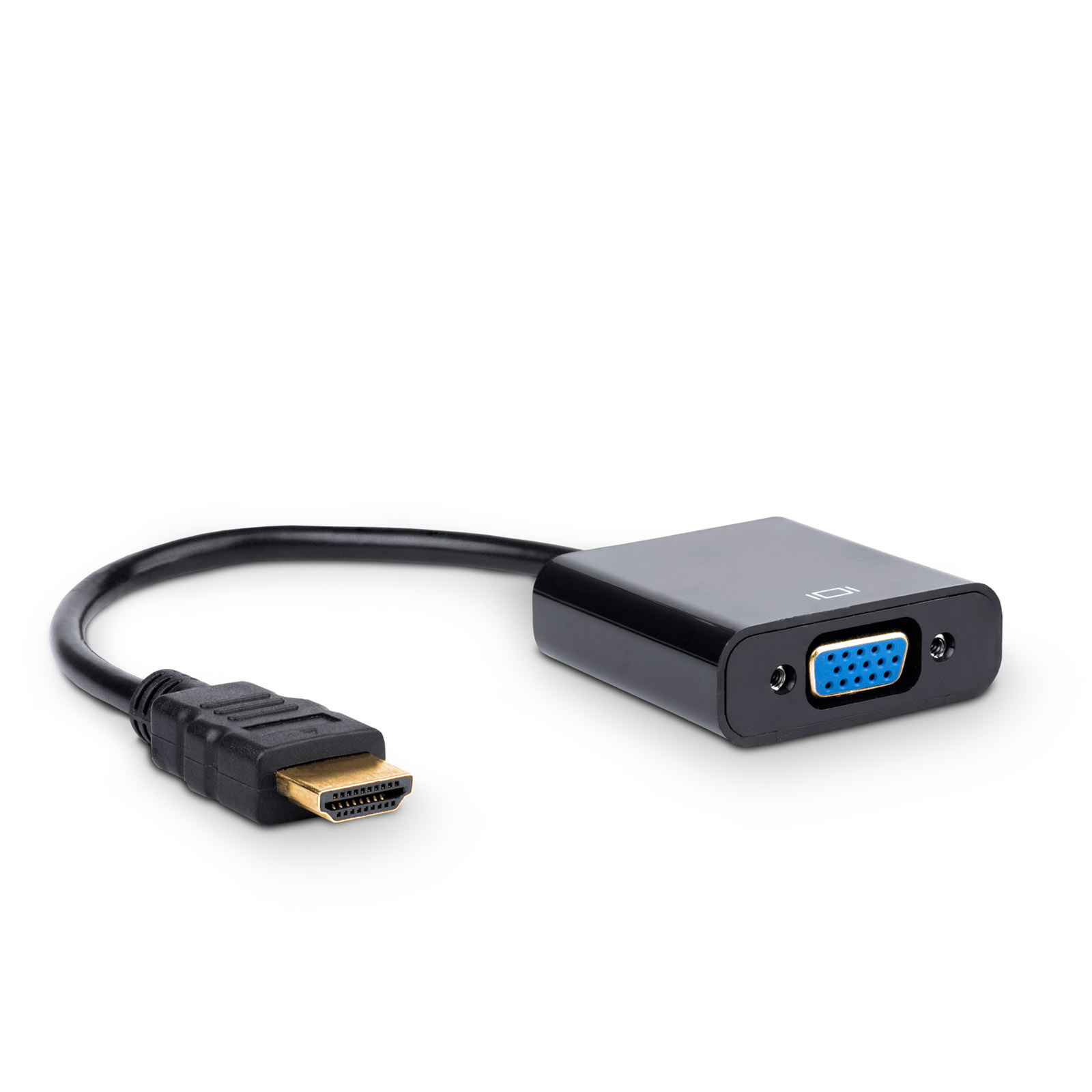 Akyga Schwarz Ak-Ad-42 Vga-Hdmi-Konverter-Adapter Für Full-Hd-Monitore Mit 15 Cm Langem F/M-Kabel