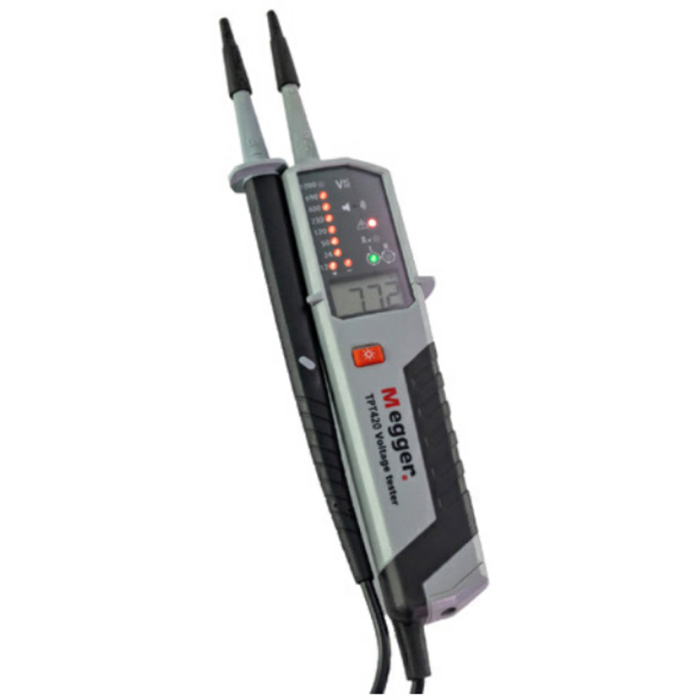 Megger Schwarz Tpt420 Zweipoliger Spannungsprüfer Cat Iv 1000 V Led, Lcd, Akustik