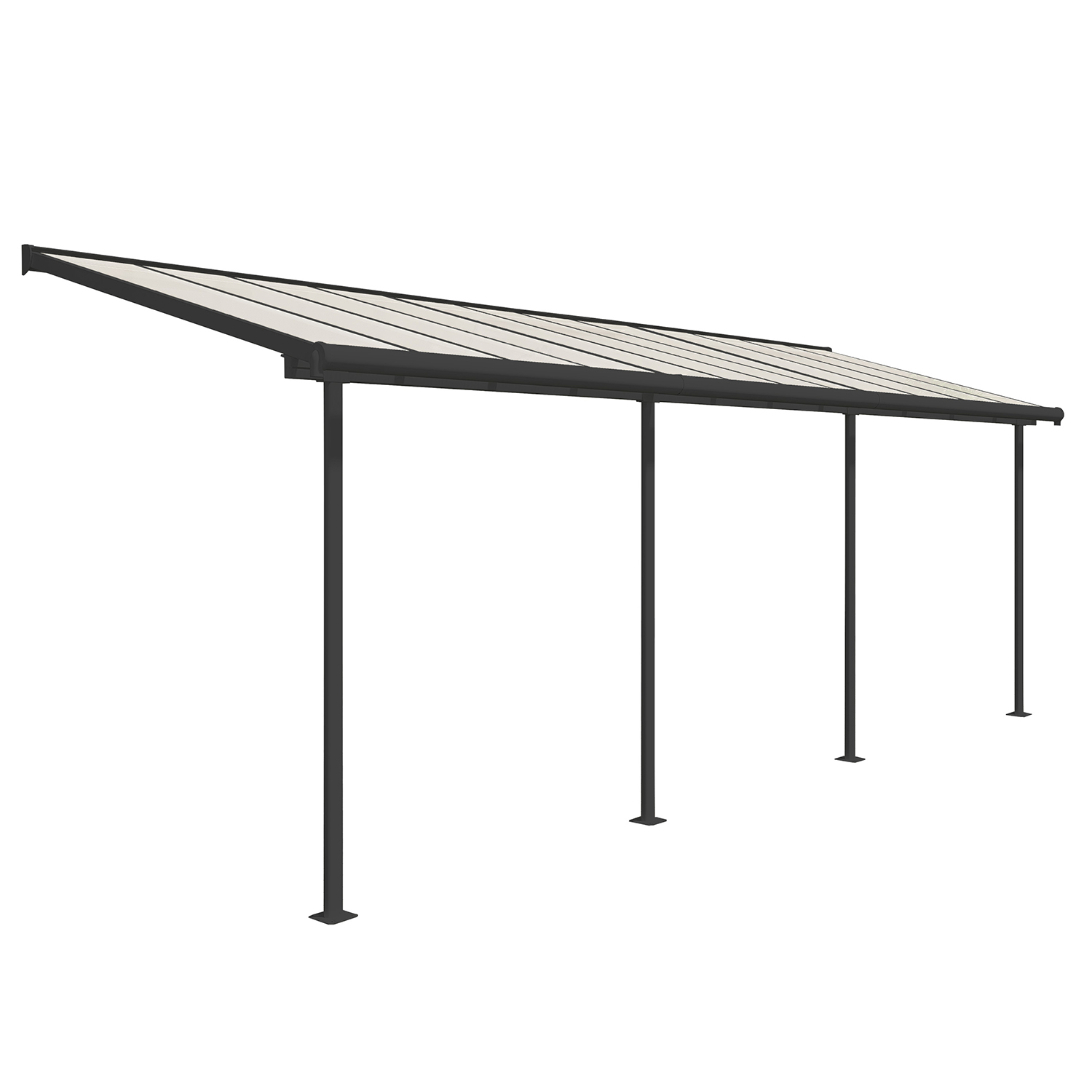 Palram - Canopia Anthrazit Terrassendach "Sierra" Grau Uv-Beständig von Baur - Image 3