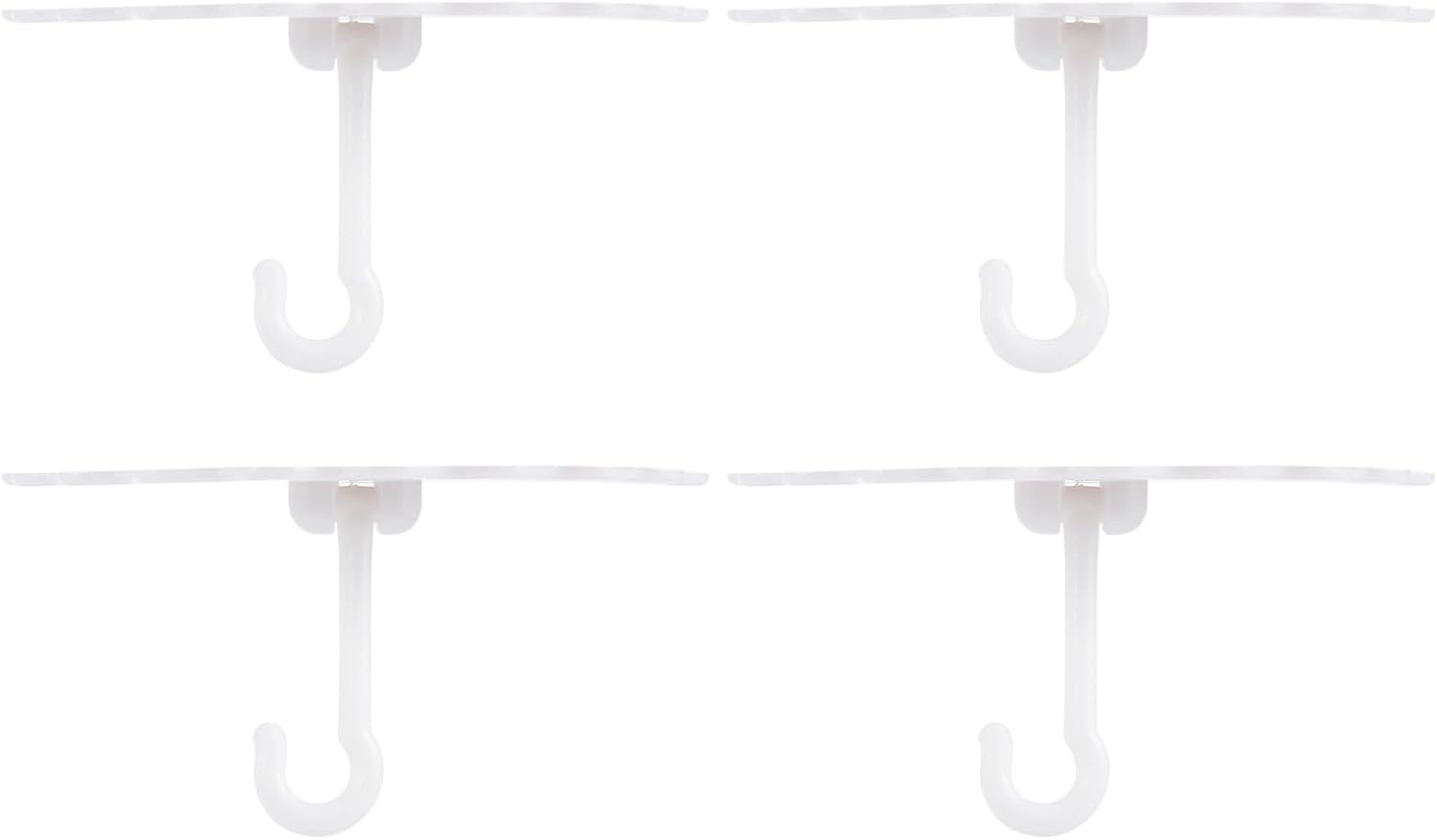 Crochets adhésifs blancs pour rangement mural, lot de 4