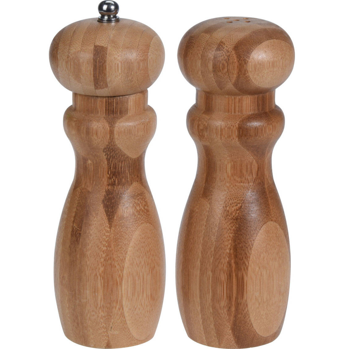Excellent Houseware Pfeffermühle aus Holz/Bambus + Salzstreuer Set - Image 3