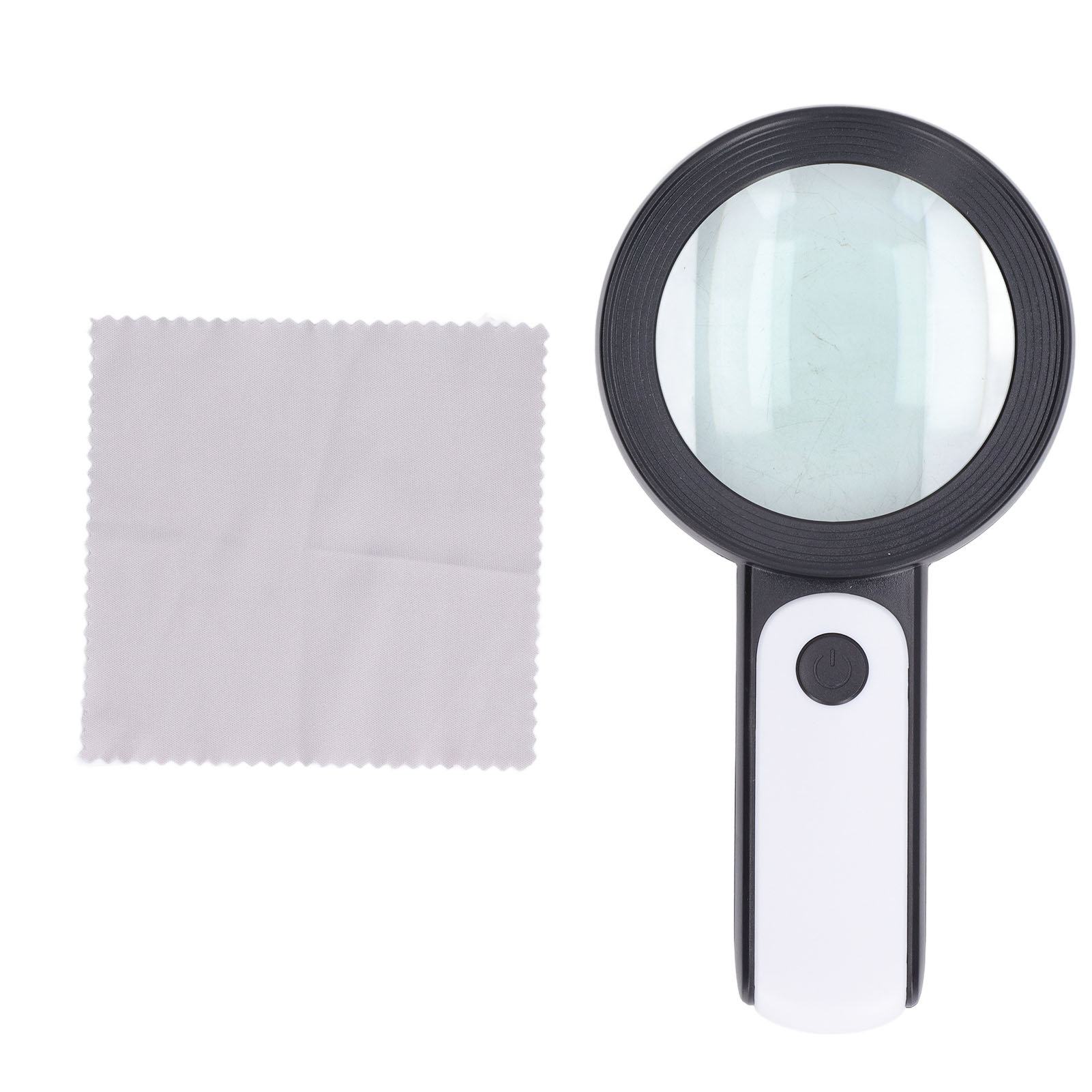 Loupe à main 30x ultra-légère, verre optique HD, 18 LED 3 modes, corps ABS