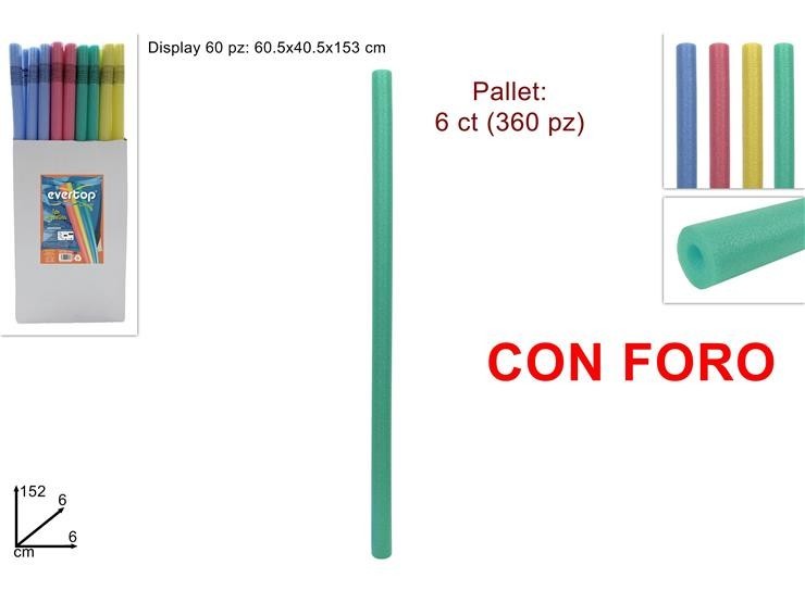 Tubo Spugna Galleggiante Mare   Piscina 153 Cm Con Foro Ds DUE ESSE DISTRIBUZIONI