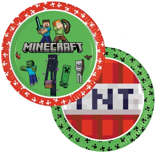 Sombo Grün Einweggeschirr, Minecraft (8X) - Image 5