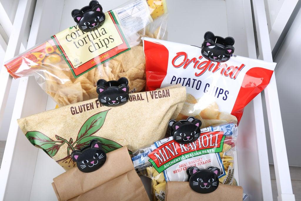 Kikkerland Schwarz Verschlussclip Katze 6 Stück, Lebensmittelverpackung, - Image 4
