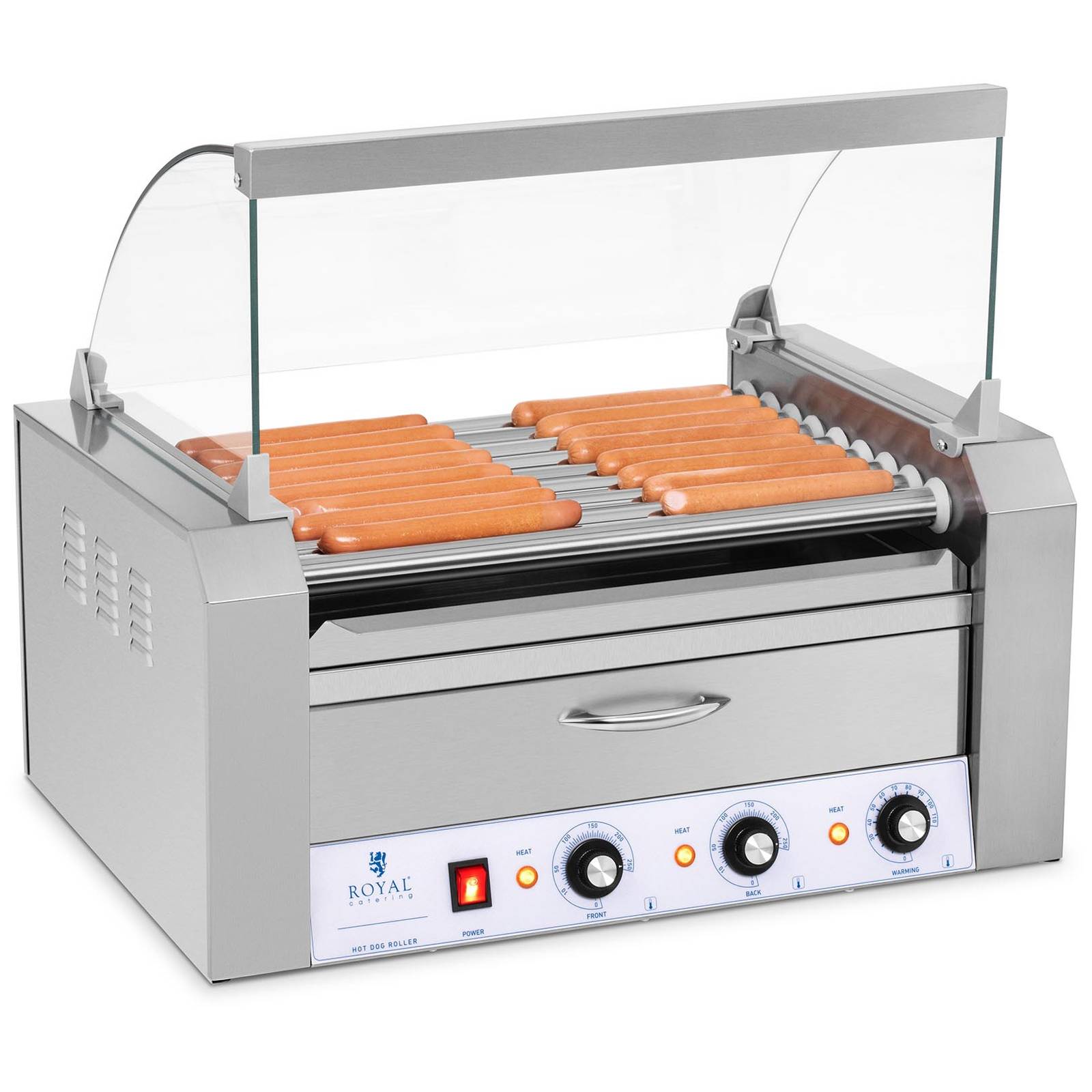 Royal Catering Silber Hot Dog Grill, Fun Kitchen, - Image 3