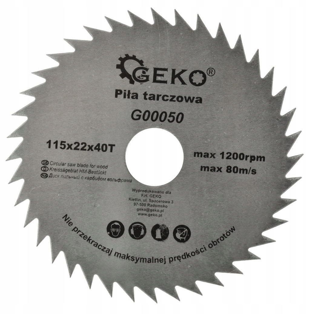 Import Kreissägeblatt Geko G00050 115 Mm 40 Zähne