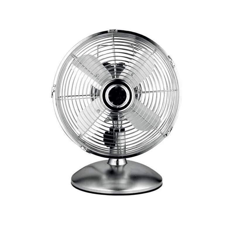 Ventilateur De Table Oscillant Chromé 30cm 40w Mercafan Mt01431