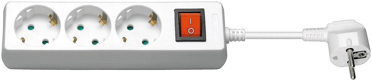 Microconnect Weiß 3-Fach Schuko-Steckdose 1,5 M