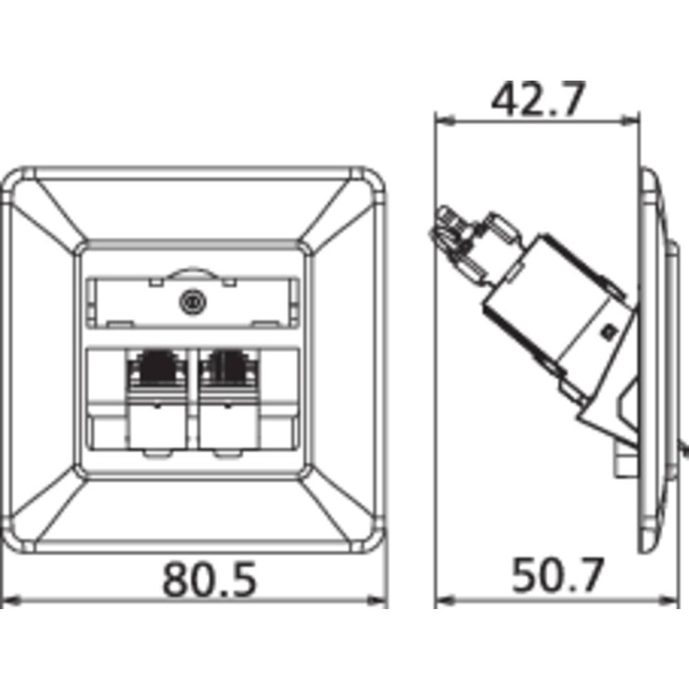 METZ CONNECT 130B11D21002-E socket-outlet RJ-45 White