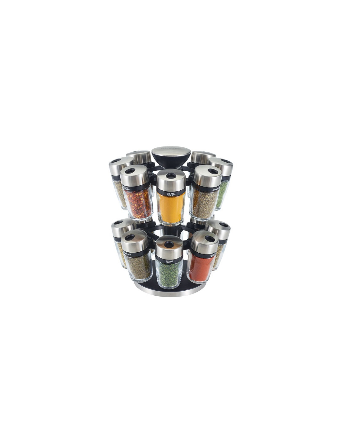 Cole & Mason Transparent/Schwarz/Silber Gewürzkarussell, Vorratsbehälter, Mehrfarbig - Image 2
