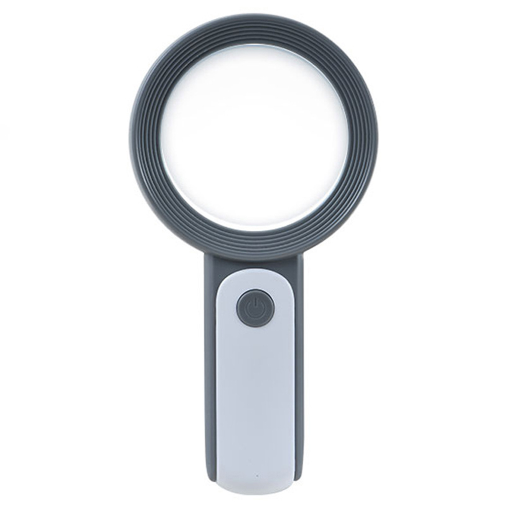 Loupe à main 30x à 18 LED, 3 modes d'éclairage, poignée ergonomique ABS, piles AAA, chiffon inclus
