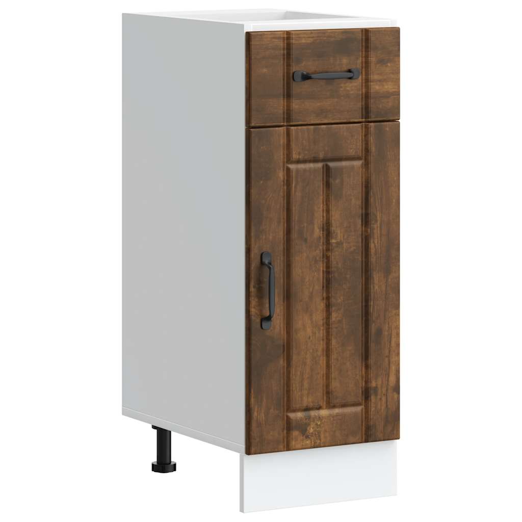 Armoire De Cuisine Lucca Chêne Fumé Bois Ingénierie Vidaxl