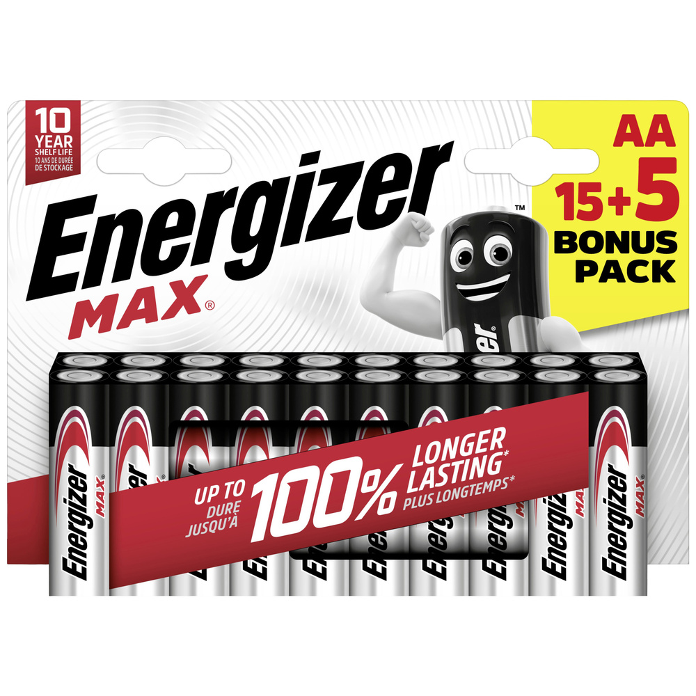 Energizer - Max Mignon (Aa)-Batterie Alkali-Mangan 1.5 V 20 St.