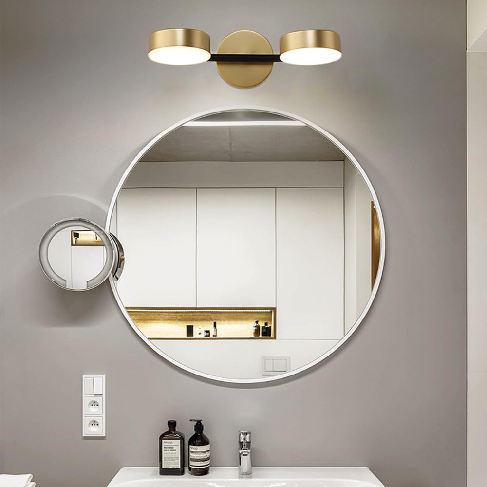 Applique Murale Intérieur Led Doré,lampe Miroir Salle De Bain,pivotante