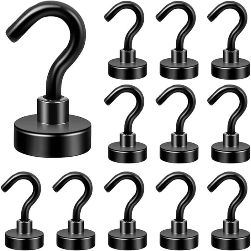 Confezione Da 12 Ganci Magnetici, Ganci Per Riporre Gli Armadi, Ganci Magnetici Resistenti, Ganci Per Porte, Perfetti Per Cucine, Frigoriferi E Uffici
