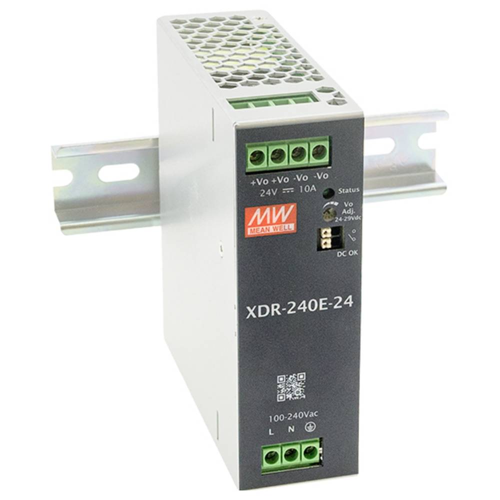 MEAN WELL XDR-240E-24 Alimentation rail DIN 24 V 10 A 240 W Contenu 1 pc(s)