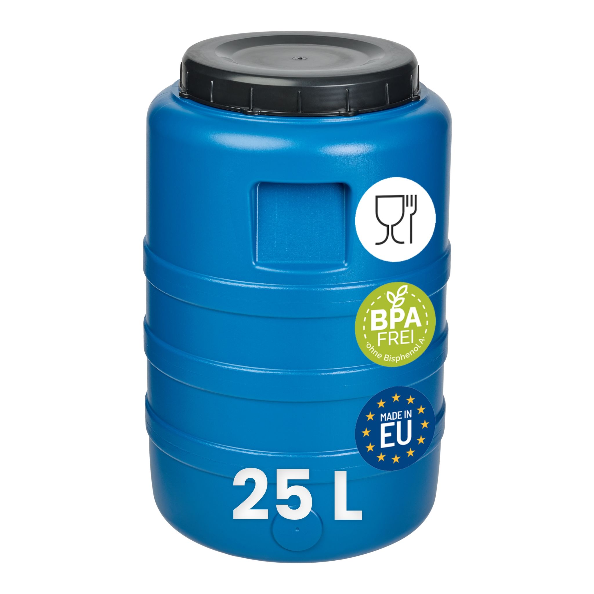 Garronda 25 L Regentonne Regenfass Weithalsfass Aus Hdpe Als Kunststofffass Und Wasserbehälter Für Wasser Und Lebensmittel Zur Lagerung