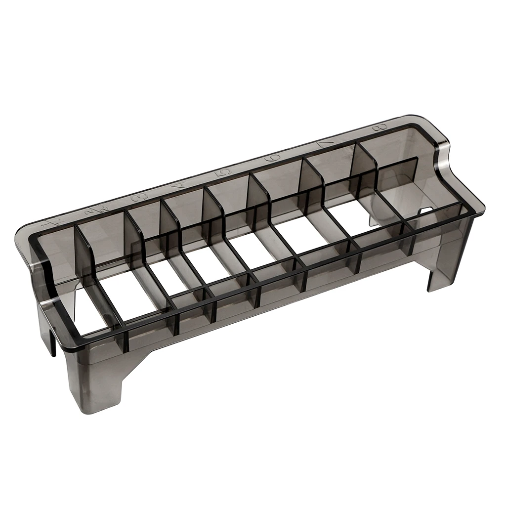 Socle de rangement à 8 compartiments pour peignes de guidage de tondeuse, plastique, 22 x 6,5 x 6,5 cm, 1 pièce