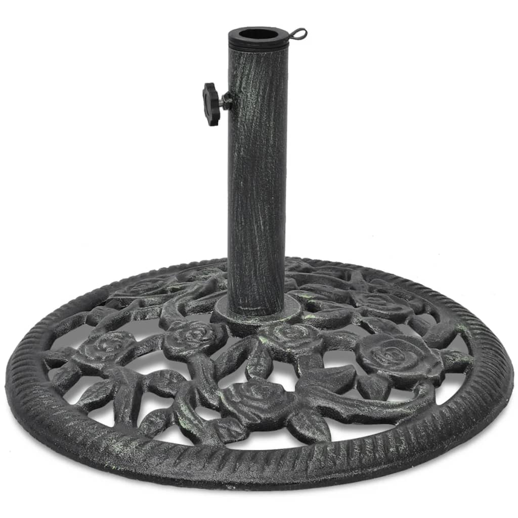 Vidaxl – Socle De Parasol En Fonte 12 Kg – Base Stable Pour Poteaux De