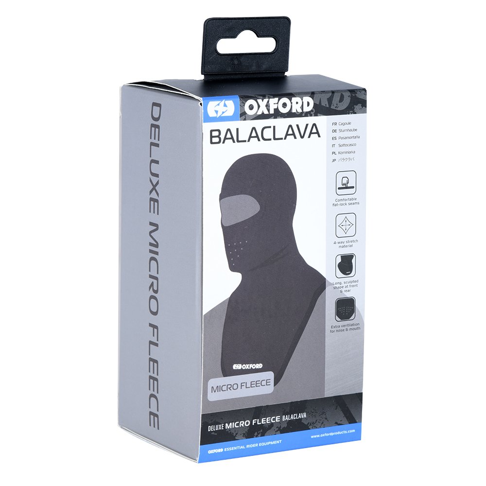 Cagoule En Polaire Oxford Avec Large Ouverture Pour Les Yeux, Cagoule En Micropolaire De Luxe, Noire, Taille Unique