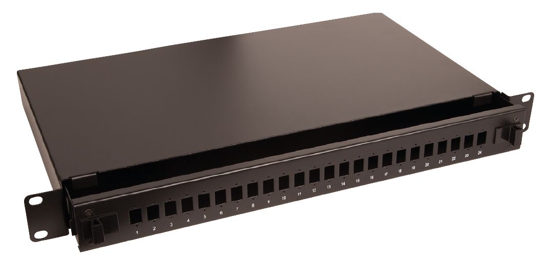 Lanview patch-panel - 1U - 19", Server Zubehör, Schwarz - Image 2