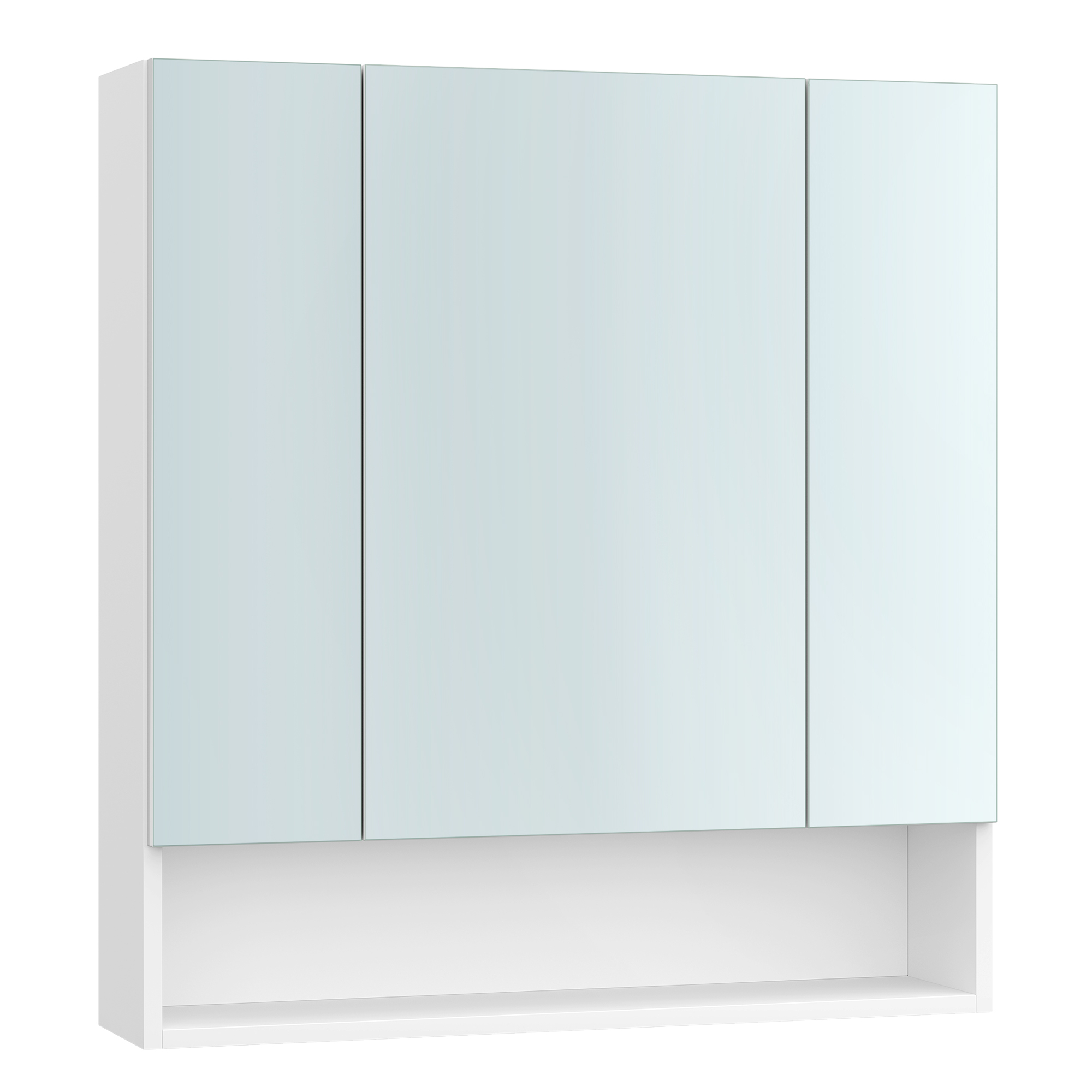 Vasagle – Armoire Murale De Salle De Bain 3 Portes Miroir – Étagères