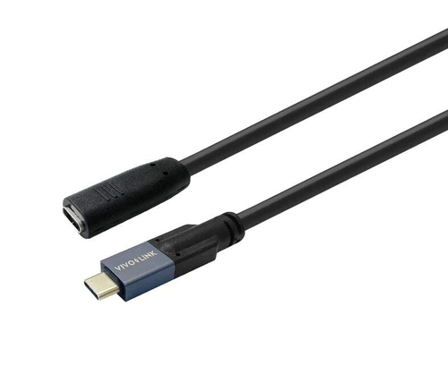 Vivolink Schwarz Usb-C-Kabel (Stecker/Buchse), 0,3 M, 20 Gbit/S,