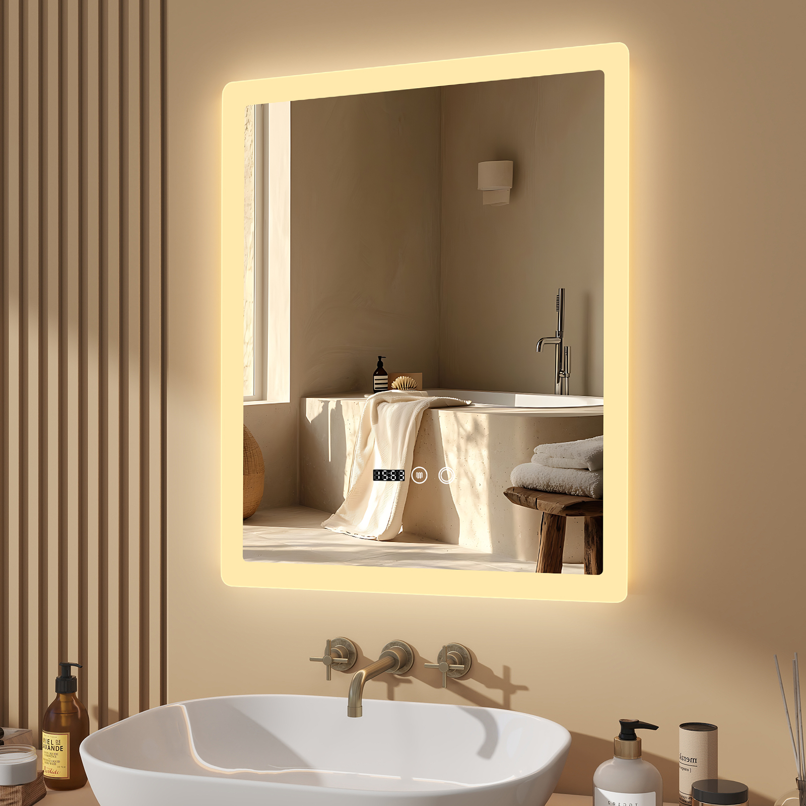 Puluomis - Led Miroir De Salle De Bain 50x60cm