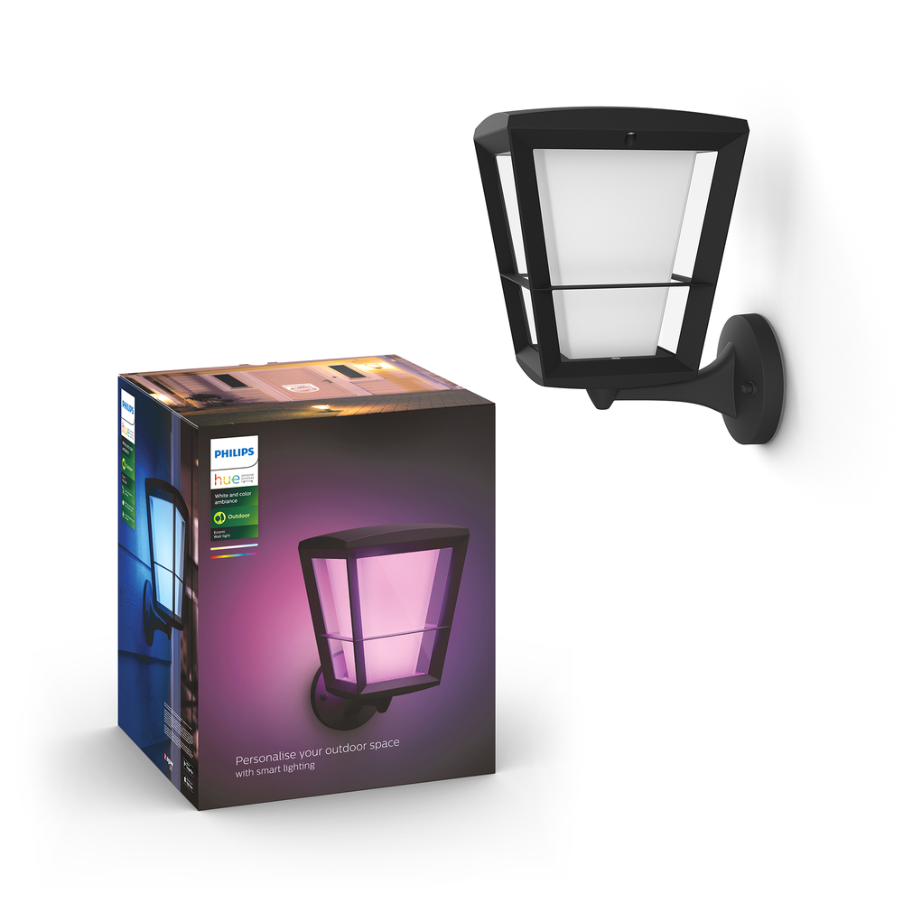Philips Hue Econic wall light - white and coloured light - black - up - Bild 5