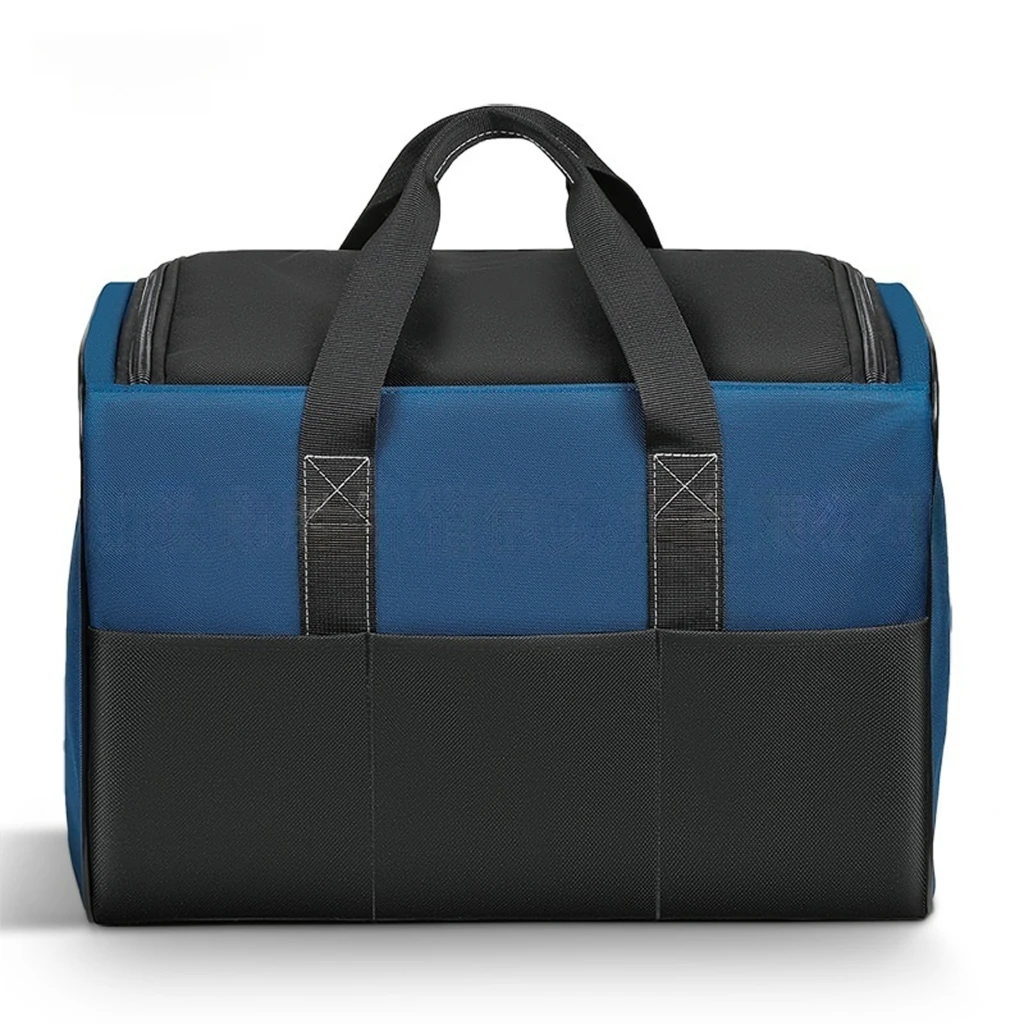 Sac à outils anti-déformation en tissu Oxford imperméable, 30 % de capacité en plus, bleu