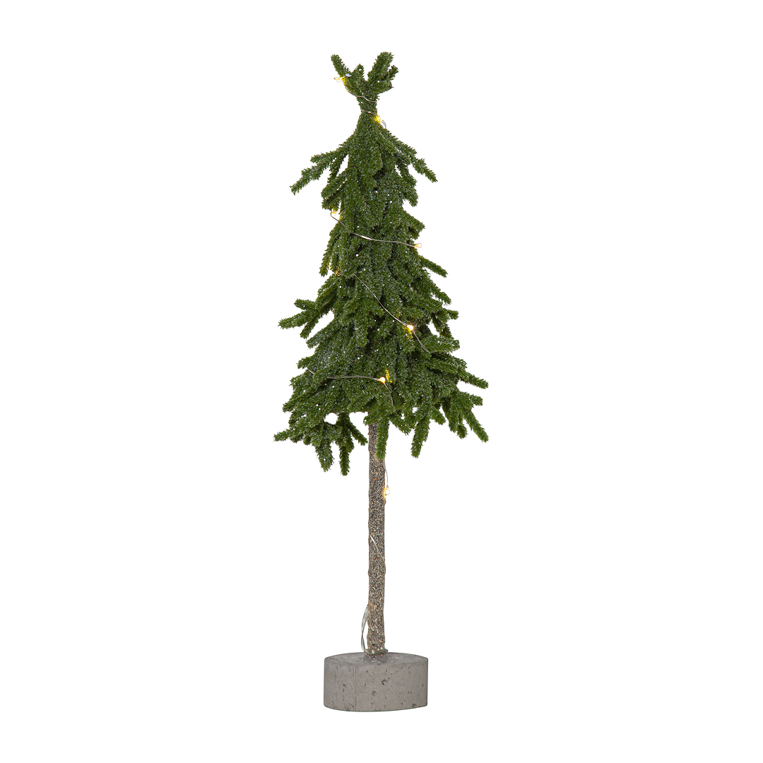 Star Trading Weiß Led-Tannenbaum 'Lummer', Ca. 13X45cm, Zum Stellen,