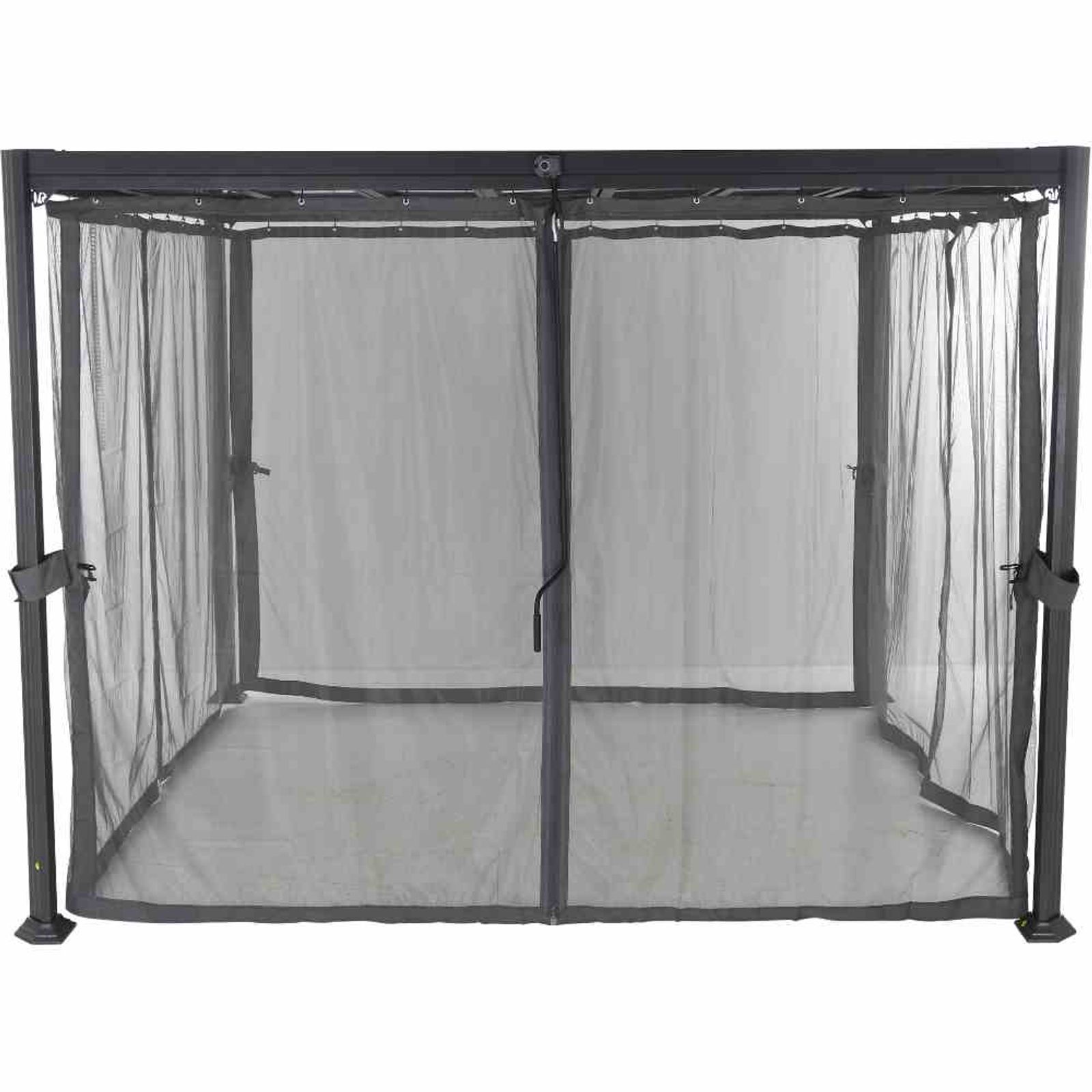 Siena Garden Moskitonetze Zu Pavillon Florenz 3X3 M, Grau, 4Er Set Bezug Aus Polyester, 32 G/M² In Grau, 4 Stück 4055938404563
