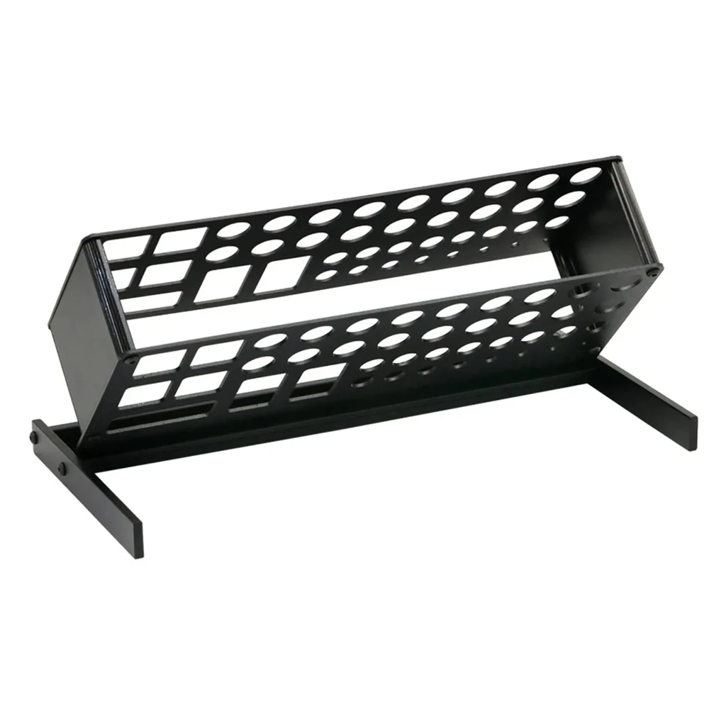 Porte-outils de bureau en métal noir, 41 trous, compartiments modulaires, pour tournevis et pinces