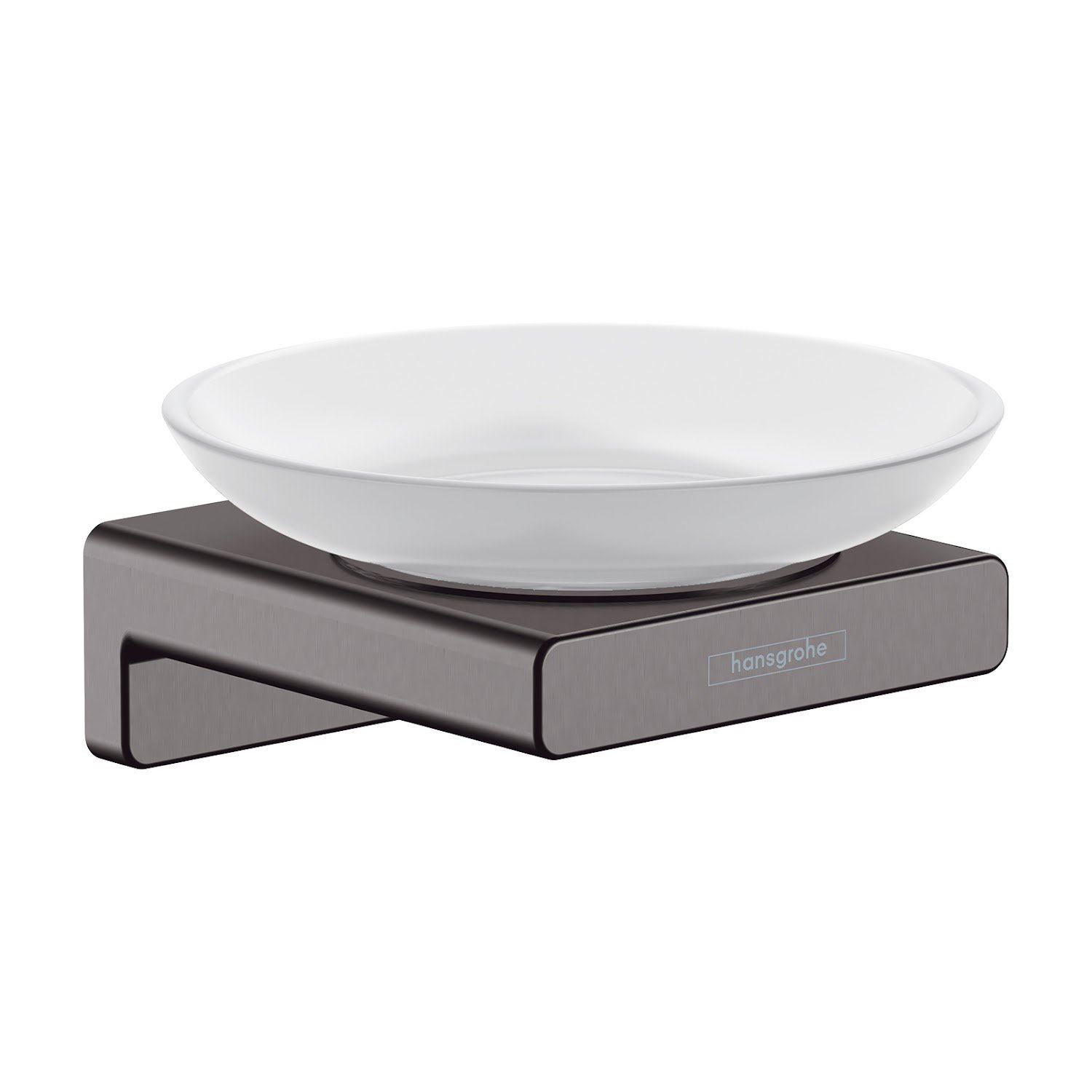 Hansgrohe Addstoris Bathroom Soap Dish Brushed Black Wall Mounted Modern Ceramic