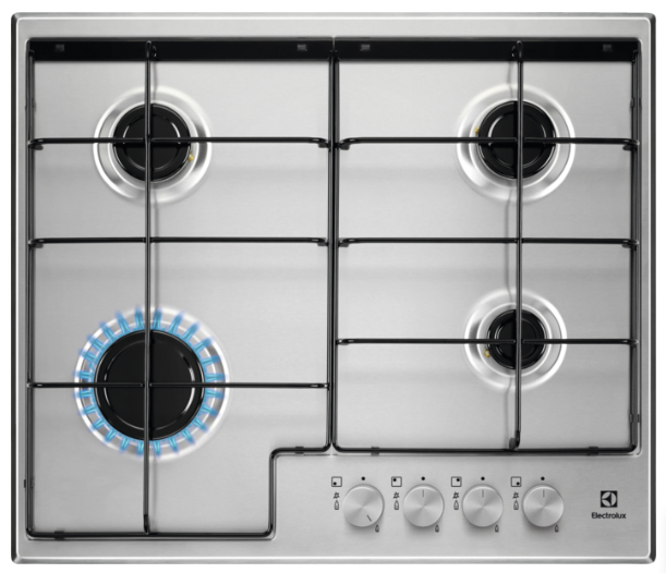Electrolux - Egs6424x Piano Cottura A Gas 4 Fornelli Da Incasso 60 Cm Acciaio Inox