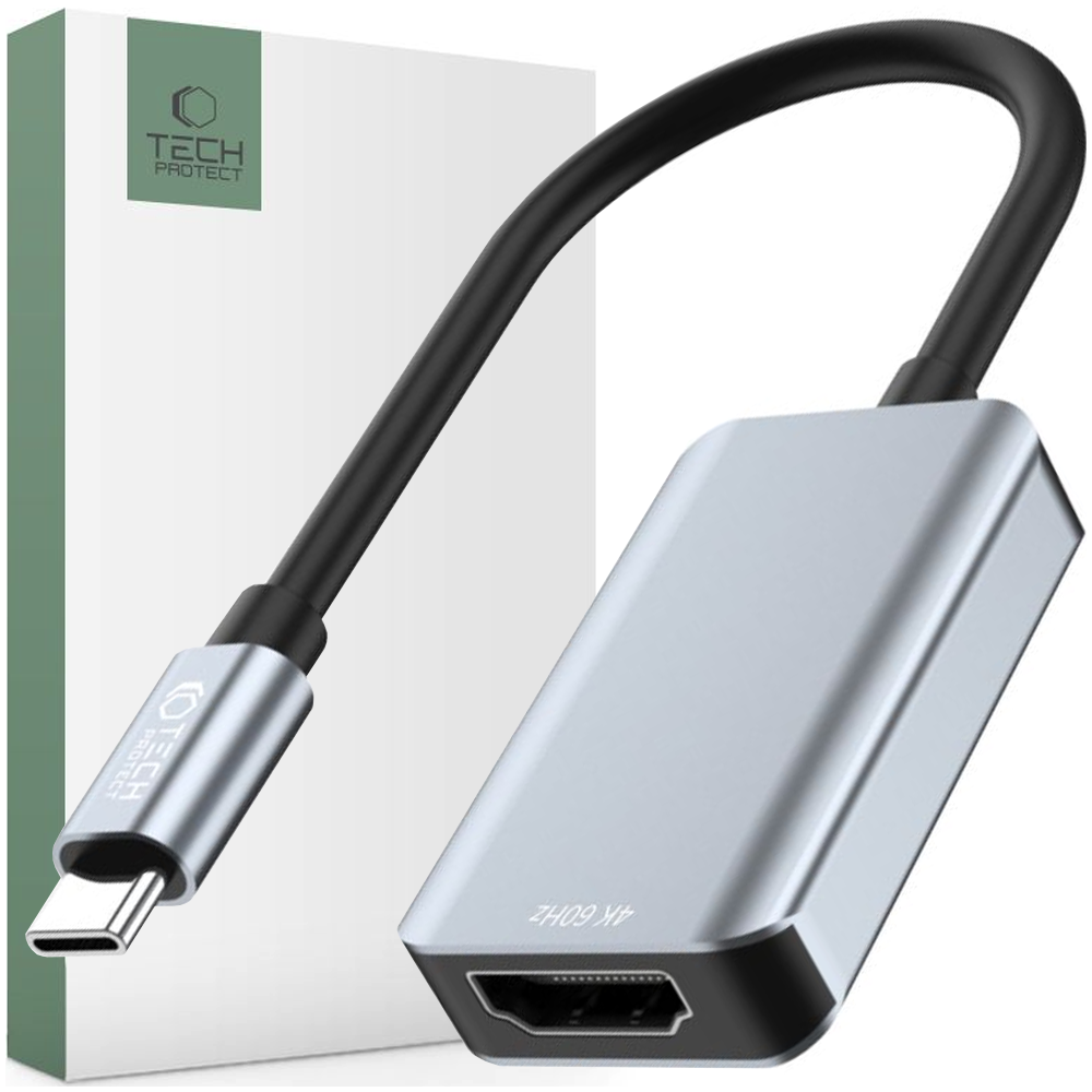 Oem Tech-Protect Ultraboost Adapter Usb-C Auf Hdmi 4K 60Hz Schwarz 9490713934746