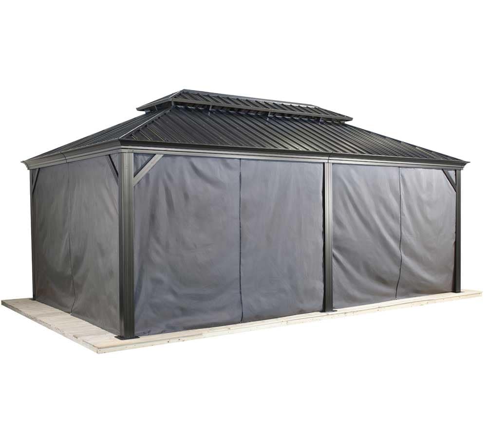 Sojag Dunkelgrau Pavillonseitenteil "Passend Zu Messina 12 X 20" Vorhang-Set Aus Polyester von Baur - Image 4