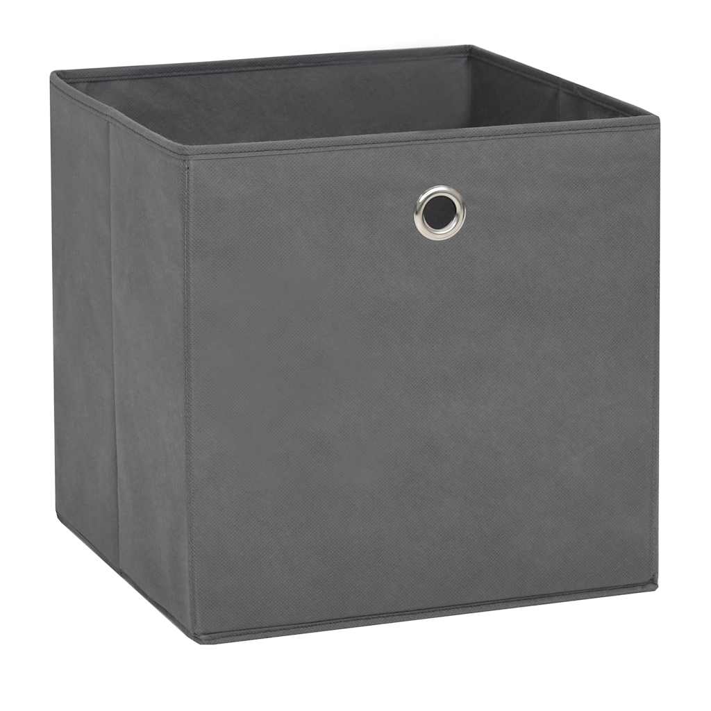 Storage Boxes 4 Pcs Non-woven Fabric 28x28x28 Cm Grey Vidaxl