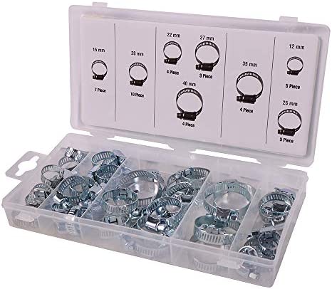 40 Teiliges Schlauchschellen  Sortiment verzinkt  12-40 mm Schlauch Klemmen - Image 2