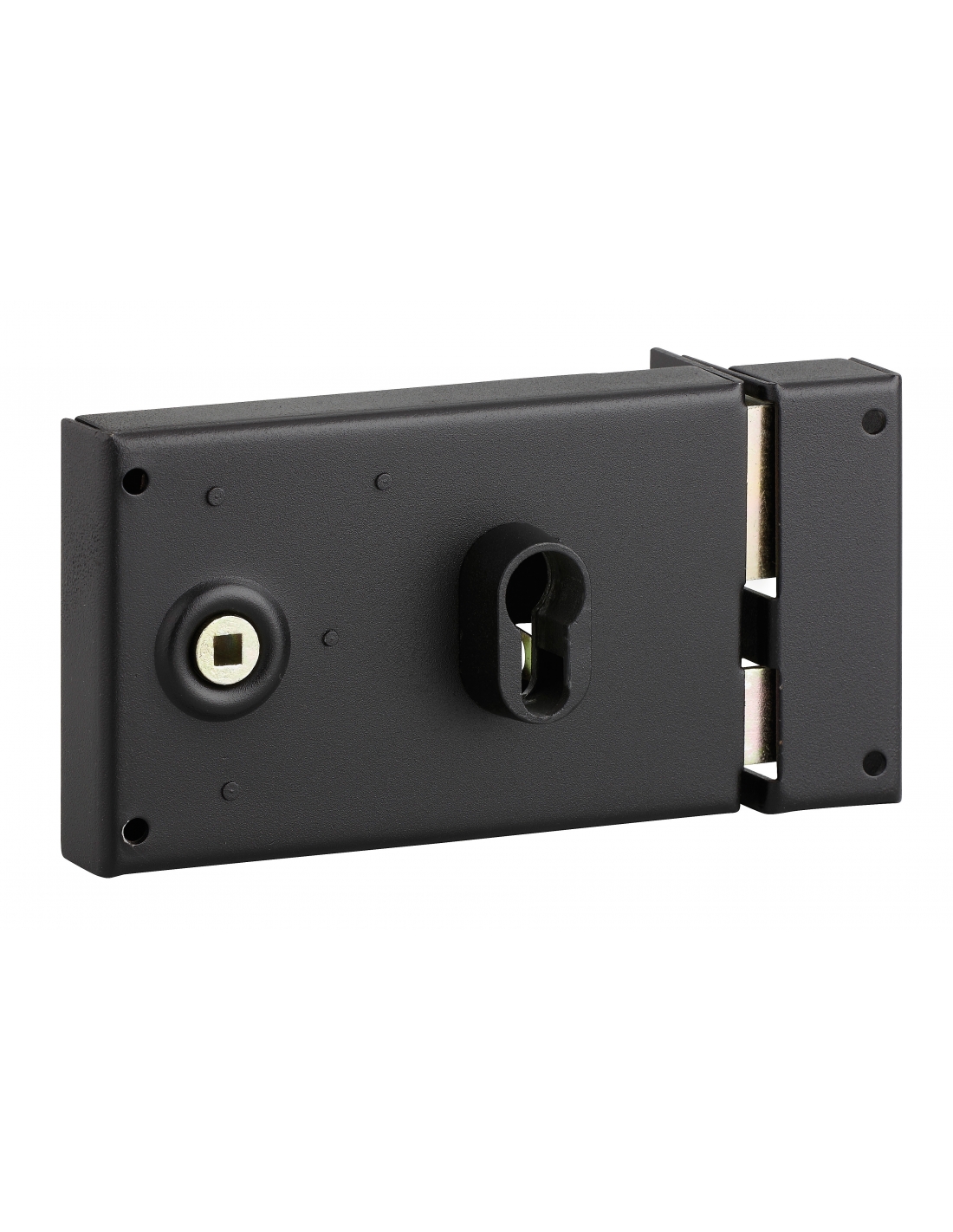 Thirard – Serrure Horizontale En Applique Double Entrée À Fouillot – Axe 53mm – Dimensions 140x88mm – Pêne Acier – Mécanisme 2 Tours