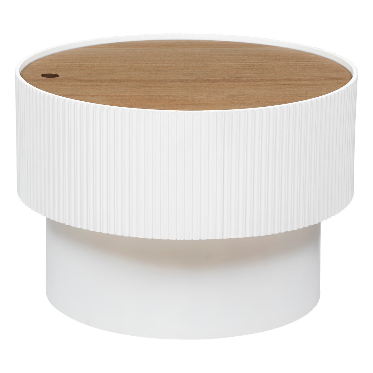 Atmosphera - Table Basse Enola En Placage Frêne D55cm Blanc Créateur