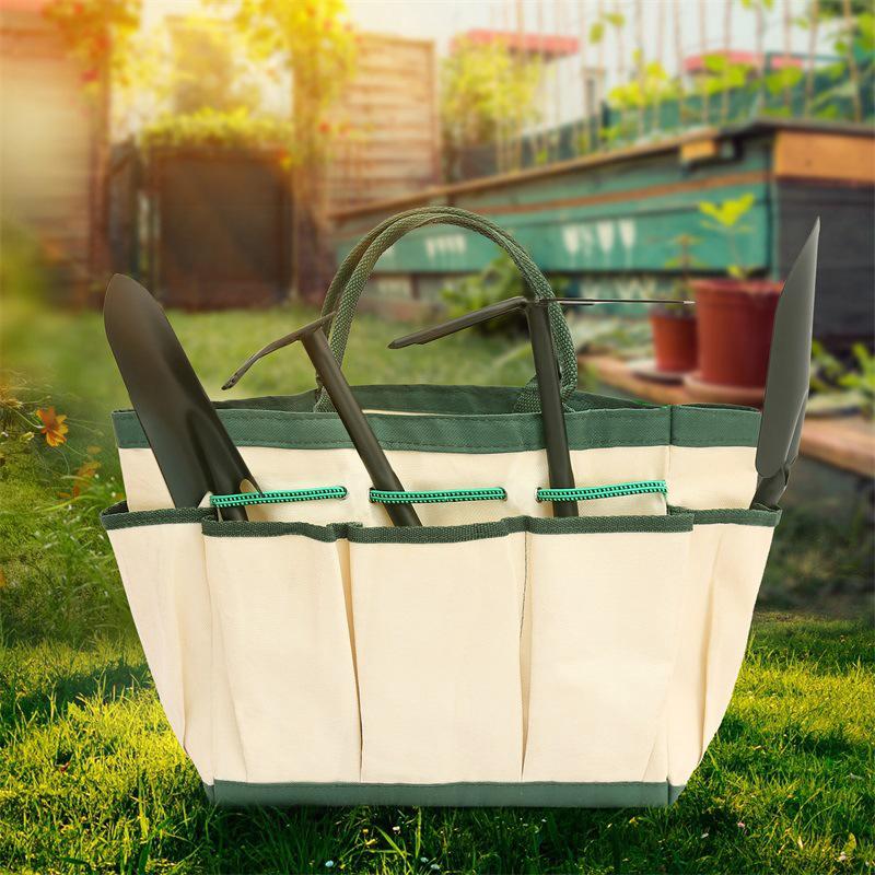Sac de jardinage à 8 compartiments, 25 x 15 cm, rangement pour outils de potager