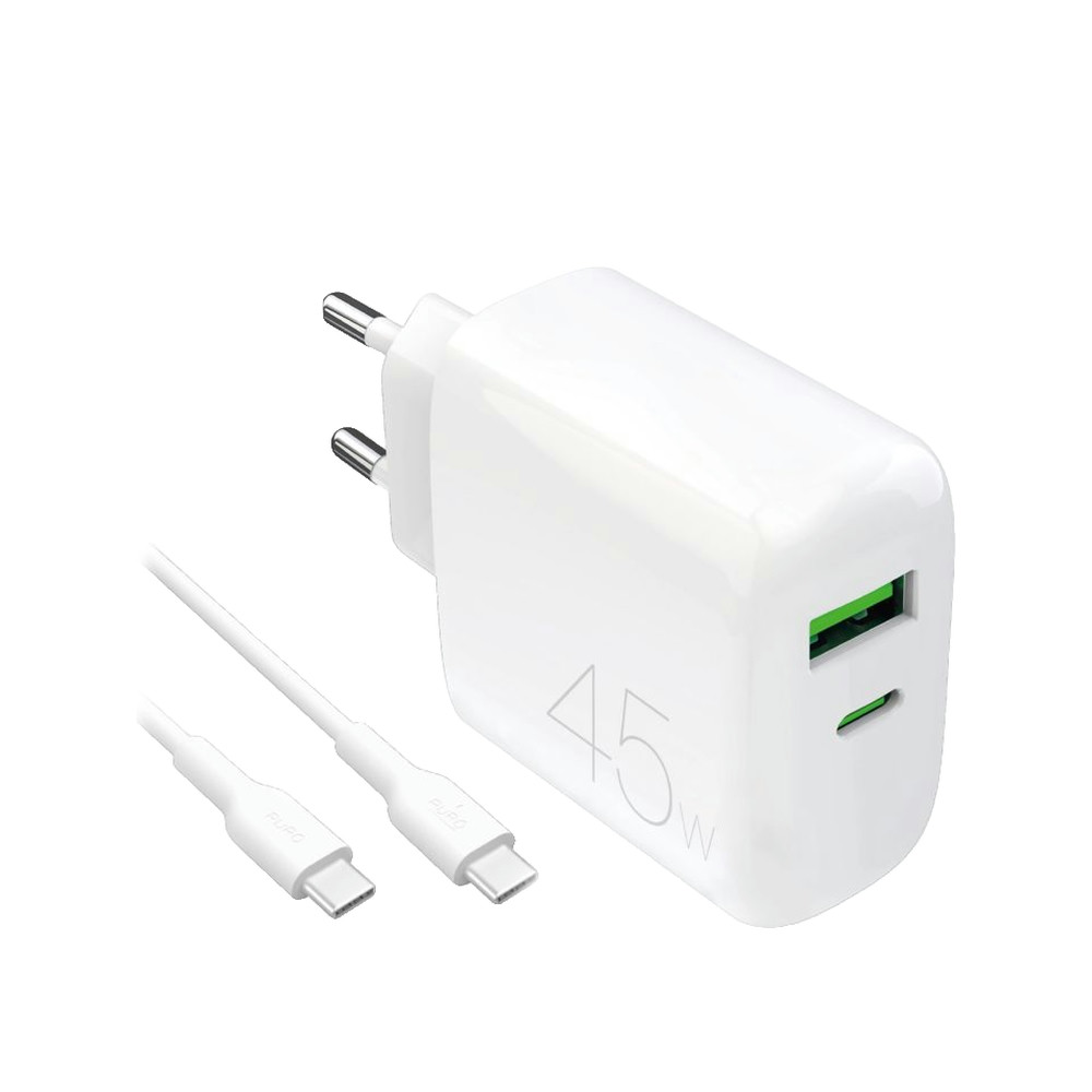 Oem Usb-C/Usb-A-Pd-Wandladegerät Mit 45-W-Usb-C-Kabel – Weiß