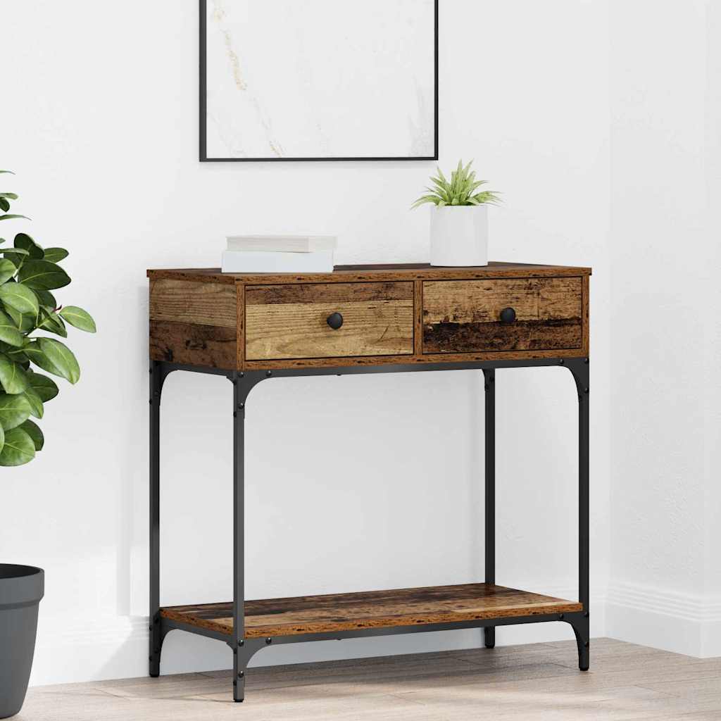 Table Console Bois Ancien 75 X 34,5 X 75 Cm Bois D'Ingénierie Vidaxl